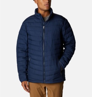 Navy Men's Columbia Slope Edge Insulated Puffer Jacket | WMVDA-9863