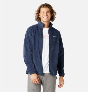 Navy Men's Columbia Steens Mountain 2.0 Full Zip Fleece Jacket | INDCV-3062