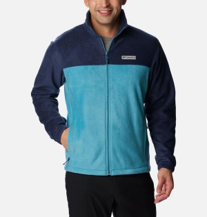 Navy Men's Columbia Steens Mountain 2.0 Full Zip Fleece Jacket | PNYBV-5817