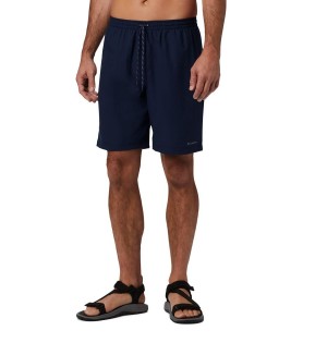 Navy Men's Columbia Summertide Stretch Shorts | BQXVN-6549