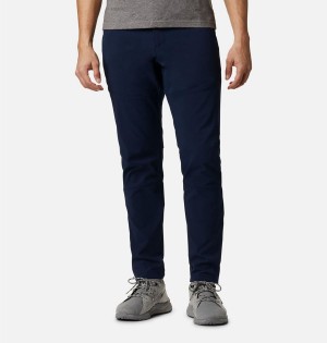 Navy Men's Columbia Tech Trail Warm Pants | IWQLP-4318