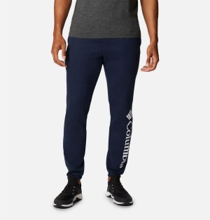 Navy Men's Columbia Trek Joggers Pants | VZKID-2416