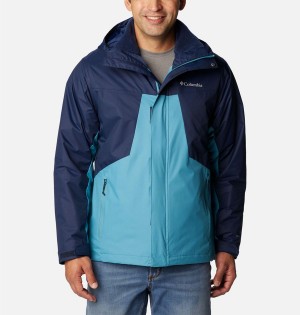 Navy Men's Columbia Tunnel Falls Interchange 3 In 1 Jackets | UBFMS-4690