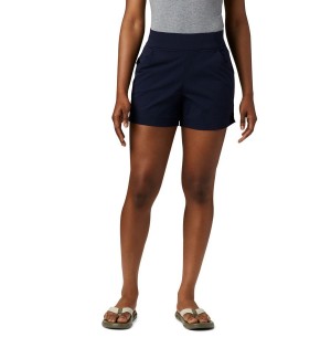 Navy Women's Columbia Anytime Casual Shorts | OKRTJ-3218