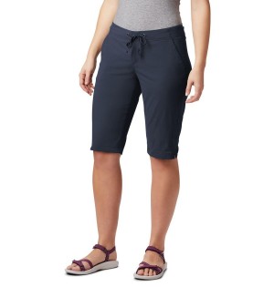 Navy Women's Columbia Anytime Outdoor Long Shorts | SILNF-0248