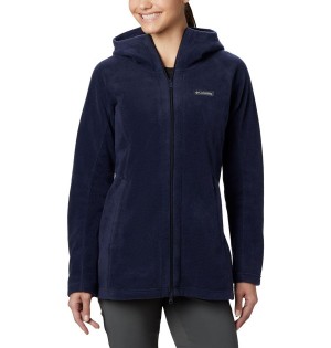 Navy Women's Columbia Benton Springs II Long Hoodie Fleece Jacket | GOYKJ-0598