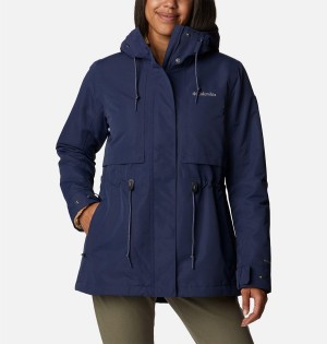 Navy Women's Columbia Drop Ridge Interchange 3 In 1 Jackets | KESLZ-9624