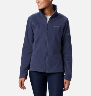 Navy Women's Columbia Fast Trek II Fleece Jacket | TINHB-6538