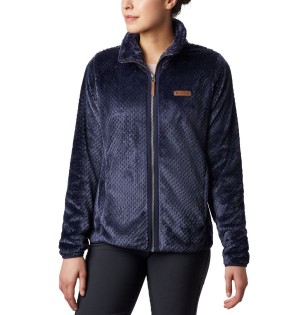 Navy Women's Columbia Fire Side II Sherpa Full Zip Fleece Jacket | YBSTR-1384