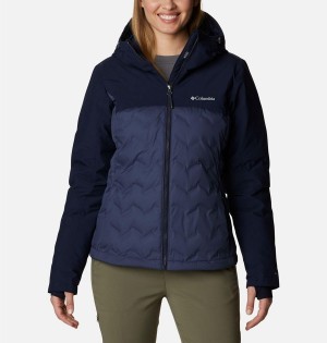 Navy Women's Columbia Grand Trek II Puffer Jacket | GYHRT-5426