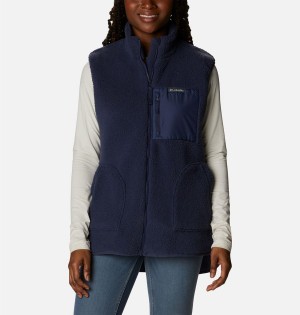 Navy Women's Columbia Holly Hideaway Vest | SMCID-5273