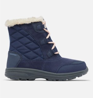 Navy Women's Columbia Ice Maiden Shorty Boots | MFGEC-1459