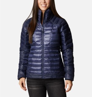 Navy Women's Columbia Labyrinth Loop Insulated Puffer Jacket | FZIEB-1876