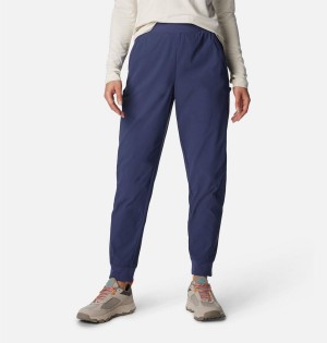 Navy Women's Columbia Leslie Falls Joggers Pants | WYDIL-0897