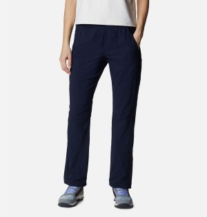 Navy Women's Columbia Leslie Falls Pants | FTYEW-3690