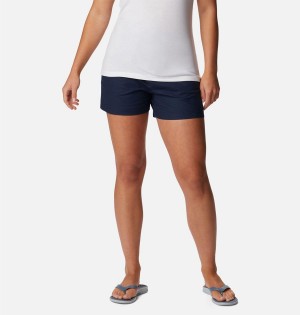 Navy Women's Columbia PFG Sun Drifter Chino Shorts | OMGJC-7295