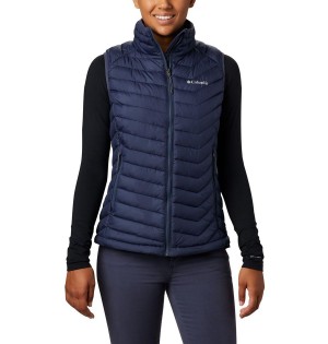 Navy Women's Columbia Powder Lite Vest | IQEGP-9628