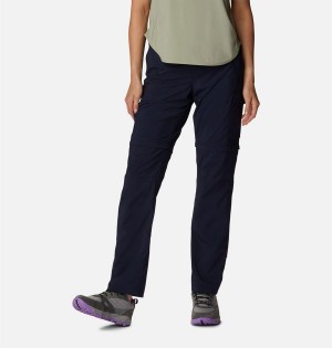 Navy Women's Columbia Silver Ridge Utility Convertible Pants | POSRV-3589