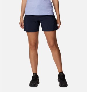 Navy Women's Columbia Silver Ridge Utility Shorts | KDTIQ-5462