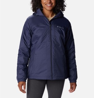 Navy Women's Columbia Switchback Sherpa Lined Rain Jacket | SGFHY-3408