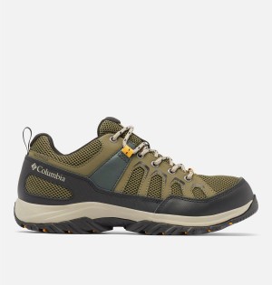 Olive Men's Columbia Granite Trail Waterproof Hiking Shoes | GDQHW-8463