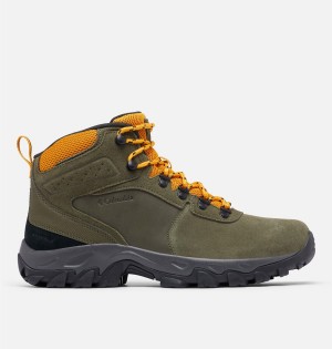 Olive Men's Columbia Newton Ridge Plus II Suede Waterproof Boot Hiking Shoes | PKOTY-5270