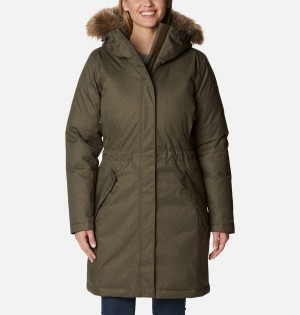 Olive Women's Columbia Juniper Ridge Parka Puffer Jacket | MQICG-0347