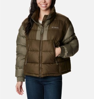 Olive Women's Columbia Pike Lake II Cropped Puffer Jacket | QCDTX-3879