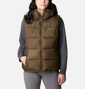 Olive Women's Columbia Pike Lake II Insulated Vest | WSRUX-1489