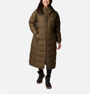 Olive Women's Columbia Pike Lake II Long Puffer Jacket | QFOKC-6459