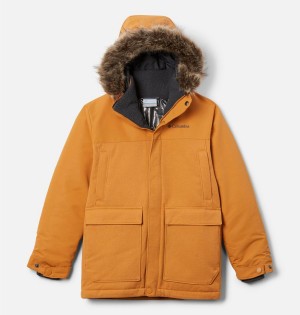 Orange Kids' Columbia Boundary Bay Down Parka Jacket | CJWEG-3594