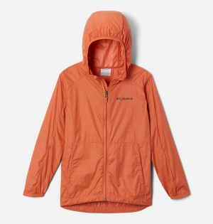 Orange Kids' Columbia Loop Trail Windbreaker Jacket | QHSUE-2586