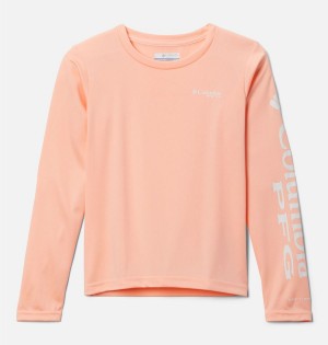 Orange Kids' Columbia PFG Tidal Long Sleeve T-Shirt | HCYOR-6389