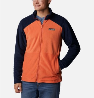 Orange Men's Columbia Castle Dale Full Zip Fleece Jacket | JSGUY-0872