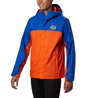 Orange Men's Columbia Collegiate Glennaker Storm - Florida Rain Jacket | NHYRJ-2576