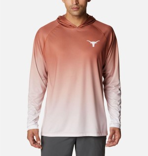 Orange Men's Columbia Collegiate PFG Super Terminal Tackle - Texas Hoodie | UKVQX-1927