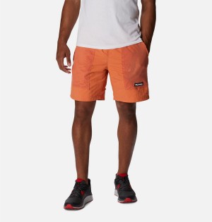 Orange Men's Columbia Deschutes Valley Reversible Shorts | WQMBA-4253