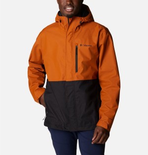 Orange Men's Columbia Hikebound Rain Jacket | KQIVS-9605