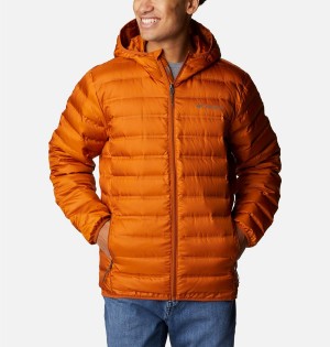 Orange Men's Columbia Lake 22 Hooded Insulated Puffer Jacket | ZBXPN-7861