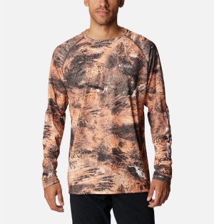 Orange Men's Columbia PFG Super Terminal Tackle Long Sleeve T-Shirt | SOQNT-5612