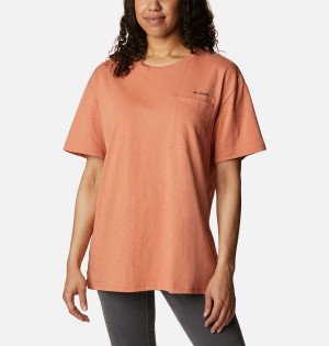 Orange Women's Columbia Break It Down T-Shirt | DRFMN-8175