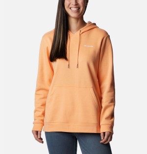 Orange Women's Columbia Logo II Hoodie | YXAWR-0972