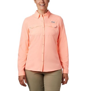 Orange Women's Columbia PFG Lo Drag Long Sleeve Shirt | IPYBR-8735