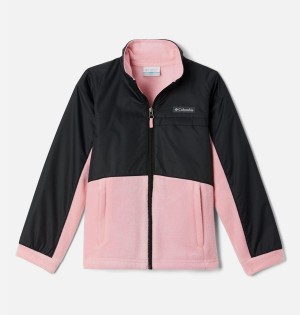 Pink Kids' Columbia Benton Springs III Overlay Fleece Jacket | OHCAS-4396