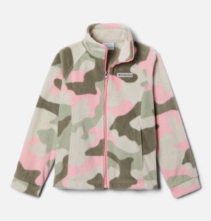 Pink Kids' Columbia Benton Springs II Printed Fleece Jacket | KFRUY-4982