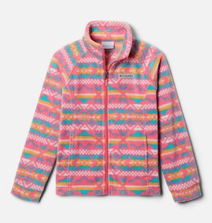 Pink Kids' Columbia Benton Springs II Printed Fleece Jacket | GJAZV-9670