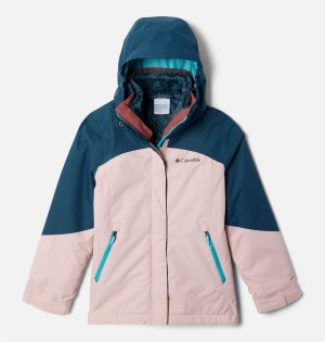 Pink Kids' Columbia Bugaboo II Fleece Interchange Jacket | IULGZ-8093