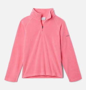 Pink Kids' Columbia Glacial 1/4 Zip Pullover Fleece | PTEDB-7534