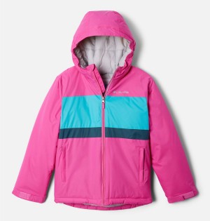 Pink Kids' Columbia Valley Runner Jacket | WRGLI-0756