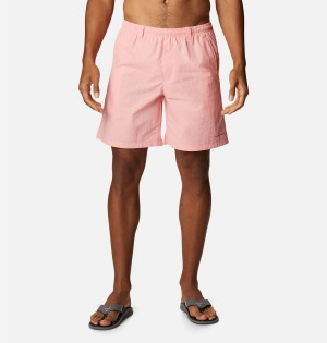 Pink Men's Columbia PFG Backcast III Water Shorts | VUTXN-5169